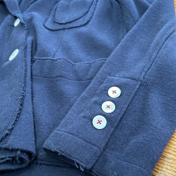 Lynn Ritchie cotton/bamboo blazer. Navy blue. Size Medium. - Picture 4 of 13